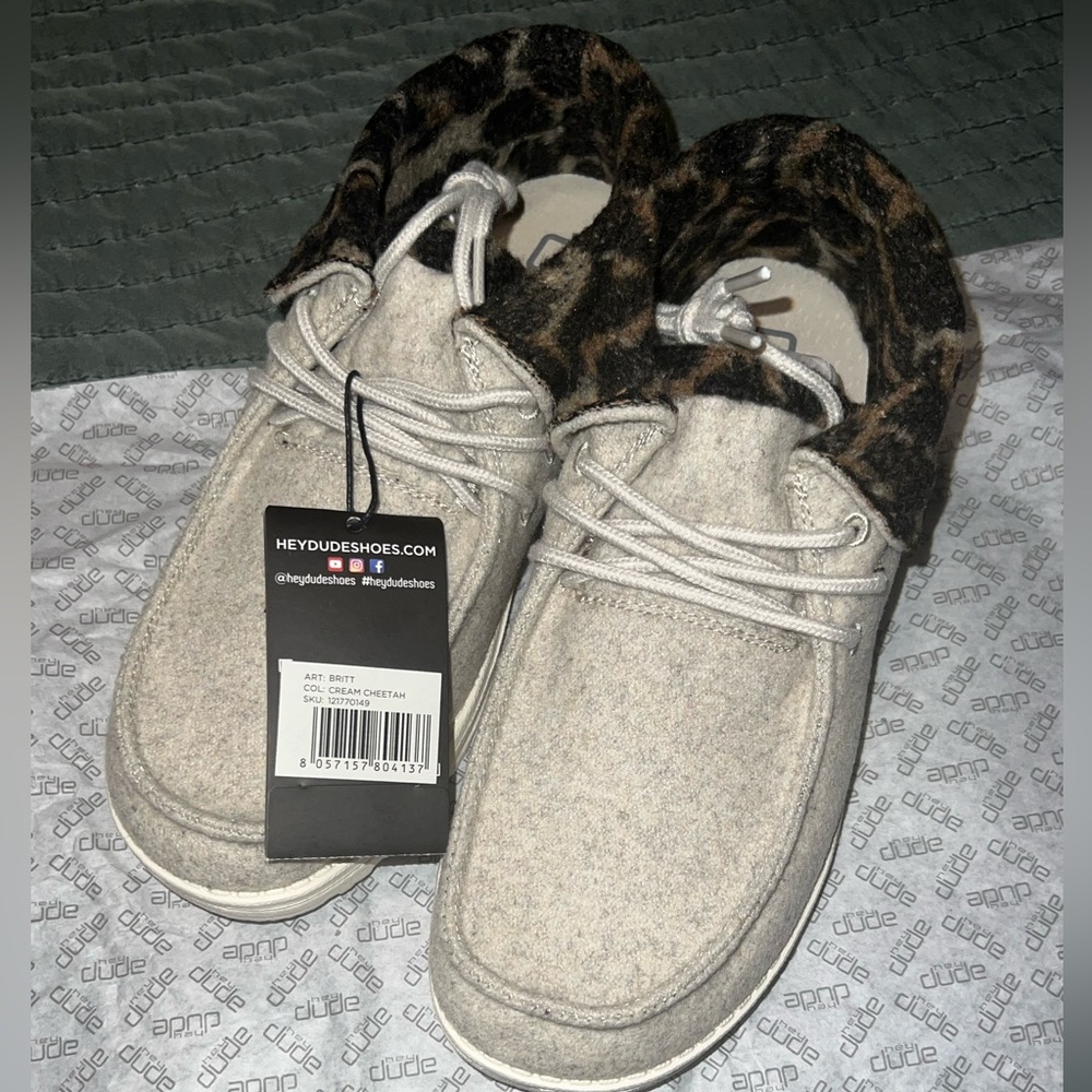 HeyDude Britt Cream Cheetah Bootie